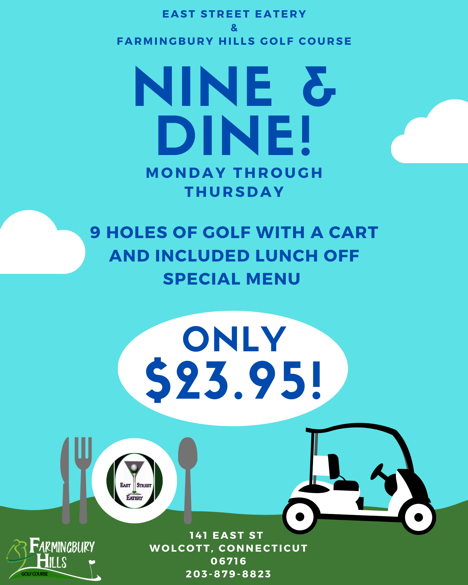 NINE & DINE SPECIAL East Street Eatery NINE & DINE SPECIAL East Street Eatery